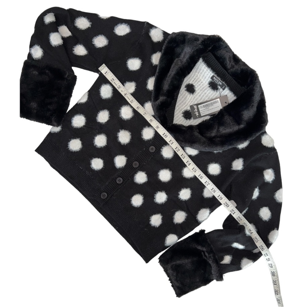 Nasty Gal Spot Fluffy Fur Collar Cardigan Lounge Set - Picture 5 of 7